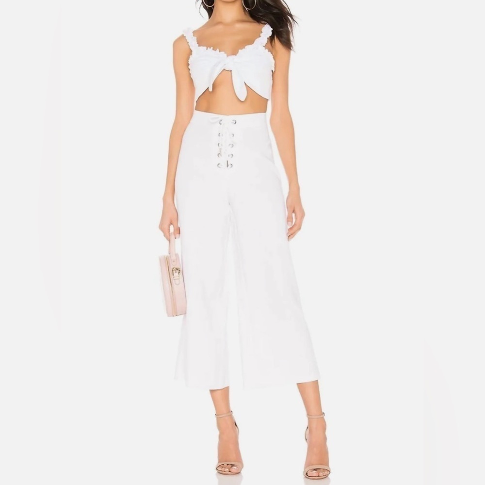 Cupcakes and Cashmere Esperante Tassel Lace Up Culotte Pant
